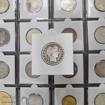 سکه نیم دلار 1908 باربر - VF25 - آمریکا