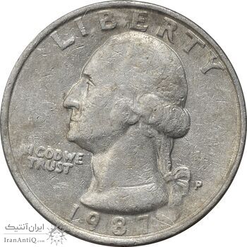 سکه کوارتر دلار 1987P واشنگتن - VF25 - آمریکا