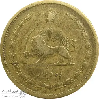 سکه 10 دینار 1320 برنز - VF20 - رضا شاه