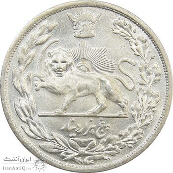 سکه 5000 دینار 1306 تصویری - ضرب لنینگراد - MS63 - رضا شاه سکه 5000 دینار 1306 تصویری - ضرب لنینگراد - MS63 - رضا شاه