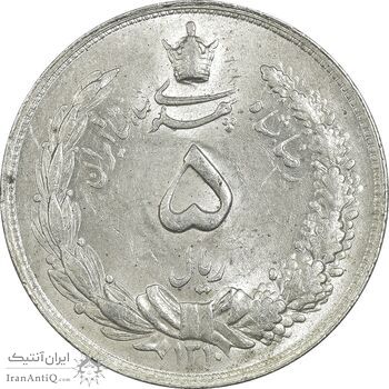 سکه 5 ریال 1310 - MS62 - رضا شاه