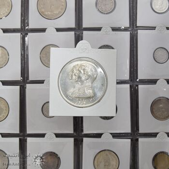 مدال نقره نوروز 1342 (لافتی الا علی) - MS64 - محمد رضا شاه