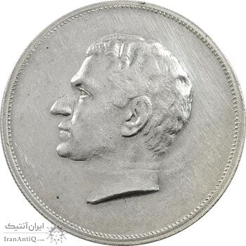 مدال نقره بیست و پنجمین سال سلطنت 1344 - UNC - محمدرضا شاه