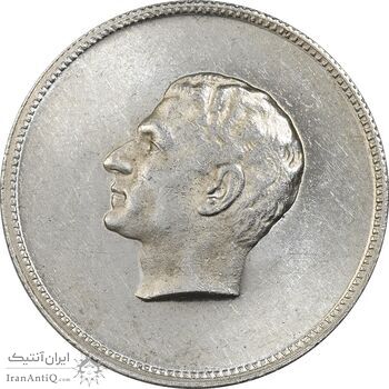 مدال یادبود نقره منشور کوروش بزرگ 1350 - MS62 - محمد رضا شاه