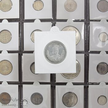 سکه 2000 دینار 1323 تصویری - AU55 - مظفرالدین شاه