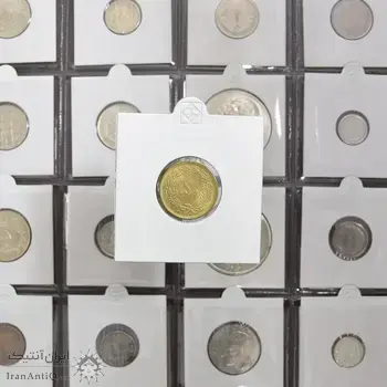 سکه 50 دینار 1320 برنز - MS63 - رضا شاه