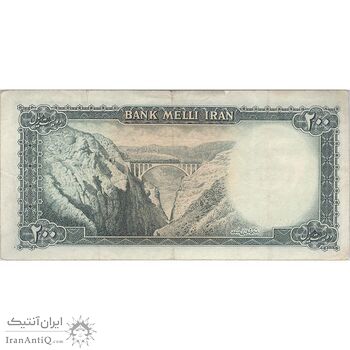 اسکناس 200 ریال سری سوم - تک - VF30 - محمد رضا شاه