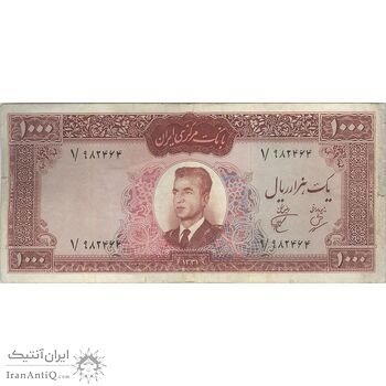 اسکناس 1000 ریال 1341 - تک - VF30 - محمد رضا شاه