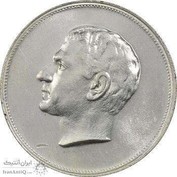 مدال نقره بیست و پنجمین سال سلطنت 1344 - UNC - محمدرضا شاه