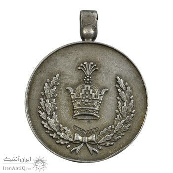 مدال نقره خدمت (دو رو تاج) - ضرب SPORRONG - رضا شاه