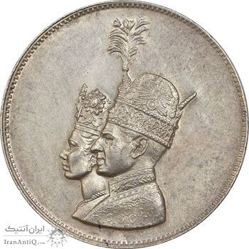 مدال نقره جشن تاجگذاری 1346 - MS61 - محمد رضا شاه