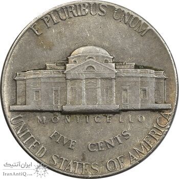 سکه 5 سنت 1973 جفرسون - EF45 - آمریکا