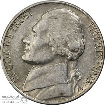 سکه 5 سنت 1973D جفرسون - AU50 - آمریکا