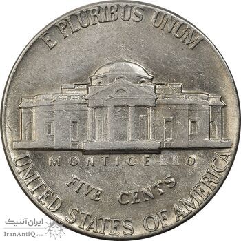 سکه 5 سنت 1973D جفرسون - AU50 - آمریکا