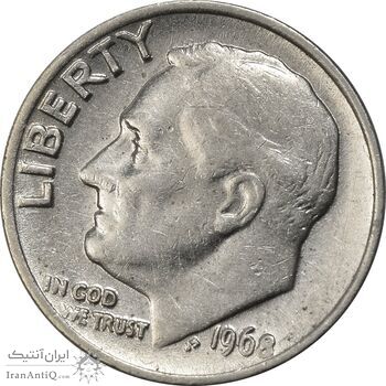 سکه 1 دایم 1968 روزولت - EF45 - آمریکا سکه 1 دایم 1968 روزولت - EF45 - آمریکا