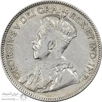 سکه 25 سنت 1928 جرج پنجم - EF45 - کانادا