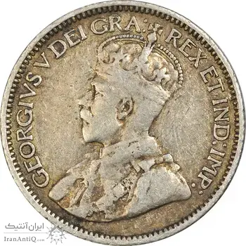 سکه 10 سنت 1913 جرج پنجم - EF40 - کانادا