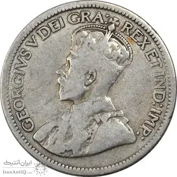 سکه 10 سنت 1934 جرج پنجم - VF35 - کانادا