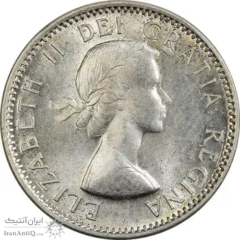 سکه 10 سنت 1956 الیزابت دوم - MS63 - کانادا