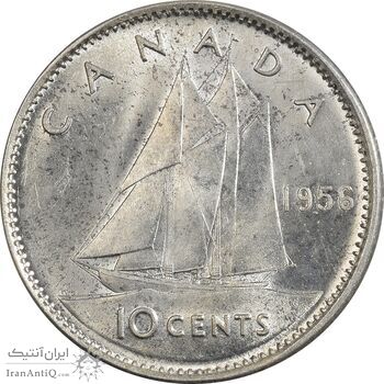 سکه 10 سنت 1956 الیزابت دوم - MS63 - کانادا سکه 10 سنت 1956 الیزابت دوم - MS63 - کانادا