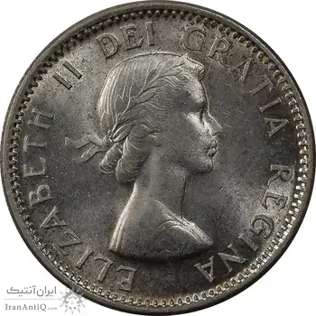 سکه 10 سنت 1956 الیزابت دوم - MS63 - کانادا