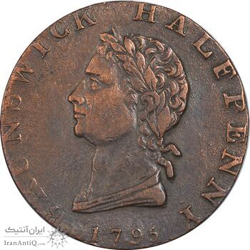 ژتون 1/2 پنی 1794-1795 برانزویک - VF30 - کانادا ژتون 1/2 پنی 1794-1795 برانزویک - VF30 - کانادا