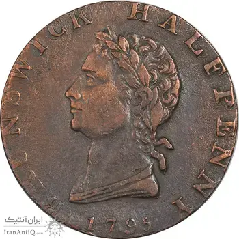 ژتون 1/2 پنی 1794-1795 برانزویک - VF30 - کانادا