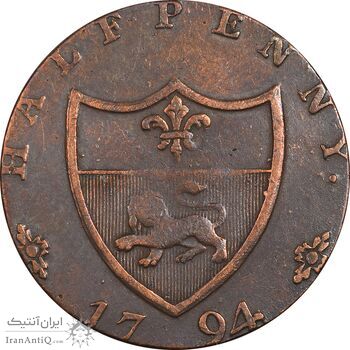 ژتون 1/2 پنی 1794-1795 برانزویک - VF30 - کانادا ژتون 1/2 پنی 1794-1795 برانزویک - VF30 - کانادا