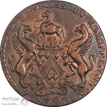 ژتون 1/2 پنی 1793 - VF35 - انگلستان