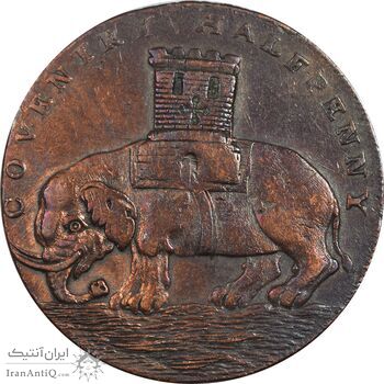 ژتون 1/2 پنی 1793 بانو گودایوا - EF40 - انگلستان