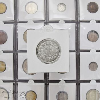 سکه 2 قران 1327 (قران با نقطه) - MS62 - محمد علی شاه سکه 2 قران 1327 (قران با نقطه) - MS62 - محمد علی شاه