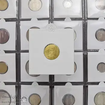 سکه طلا 5000 دینار 1305 تصویری - AU50 - ناصرالدین شاه