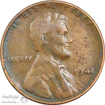 سکه 1 سنت 1941 لینکلن - VF35 - آمریکا