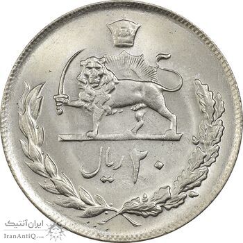 سکه 20 ریال 1357 - MS63 - محمد رضا شاه سکه 20 ریال 1357 - MS63 - محمد رضا شاه