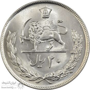 سکه 20 ریال 1353 - MS64 - محمد رضا شاه سکه 20 ریال 1353 - MS64 - محمد رضا شاه