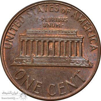 سکه 1 سنت 1976D لینکلن - AU55 - آمریکا