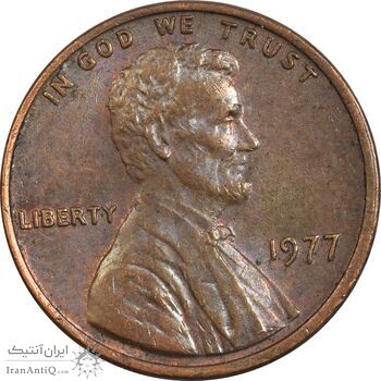 سکه 1 سنت 1977 لینکلن - EF45 - آمریکا