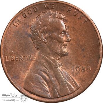 سکه 1 سنت 1988 لینکلن - MS61 - آمریکا