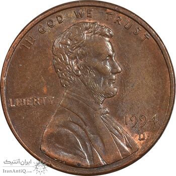 سکه 1 سنت 1994D لینکلن - AU55 - آمریکا