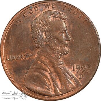 سکه 1 سنت 1995D لینکلن - MS62 - آمریکا