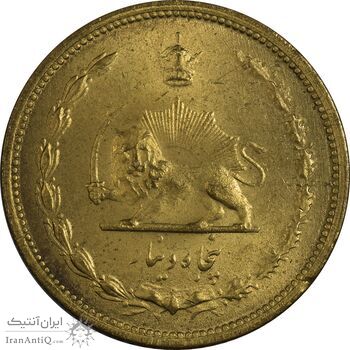 سکه 50 دینار 1321 برنز - MS62 - محمد رضا شاه سکه 50 دینار 1321 برنز - MS62 - محمد رضا شاه