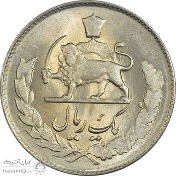 سکه 1 ریال 1332 (نوشته بزرگ) - MS63 - محمد رضا شاه