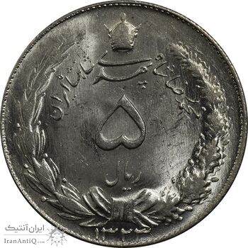 سکه 5 ریال 1323 - MS63 - محمد رضا شاه سکه 5 ریال 1323 - MS63 - محمد رضا شاه