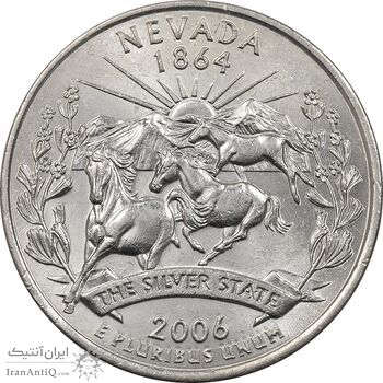 سکه کوارتر دلار 2006D ایالتی (نوادا) - MS62 - آمریکا