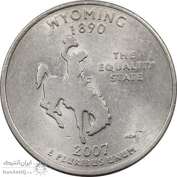 سکه کوارتر دلار 2007P ایالتی (وایومینگ) - MS61 - آمریکا