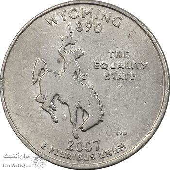 سکه کوارتر دلار 2007D ایالتی (وایومینگ) - AU58 - آمریکا