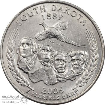 سکه کوارتر دلار 2006P ایالتی (داکوتای جنوبی) - MS62 - آمریکا سکه کوارتر دلار 2006P ایالتی (داکوتای جنوبی) - MS62 - آمریکا