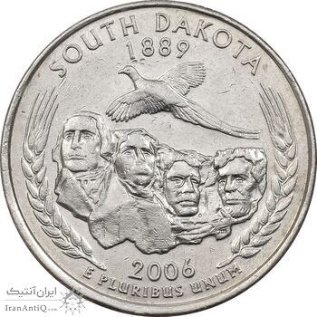 سکه کوارتر دلار 2006P ایالتی (داکوتای جنوبی) - AU58 - آمریکا