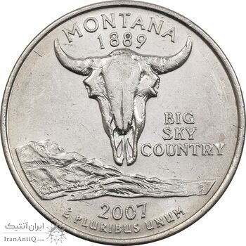 سکه کوارتر دلار 2007P ایالتی (مونتانا) - MS63 - آمریکا