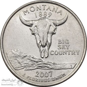 سکه کوارتر دلار 2007P ایالتی (مونتانا) - MS62 - آمریکا